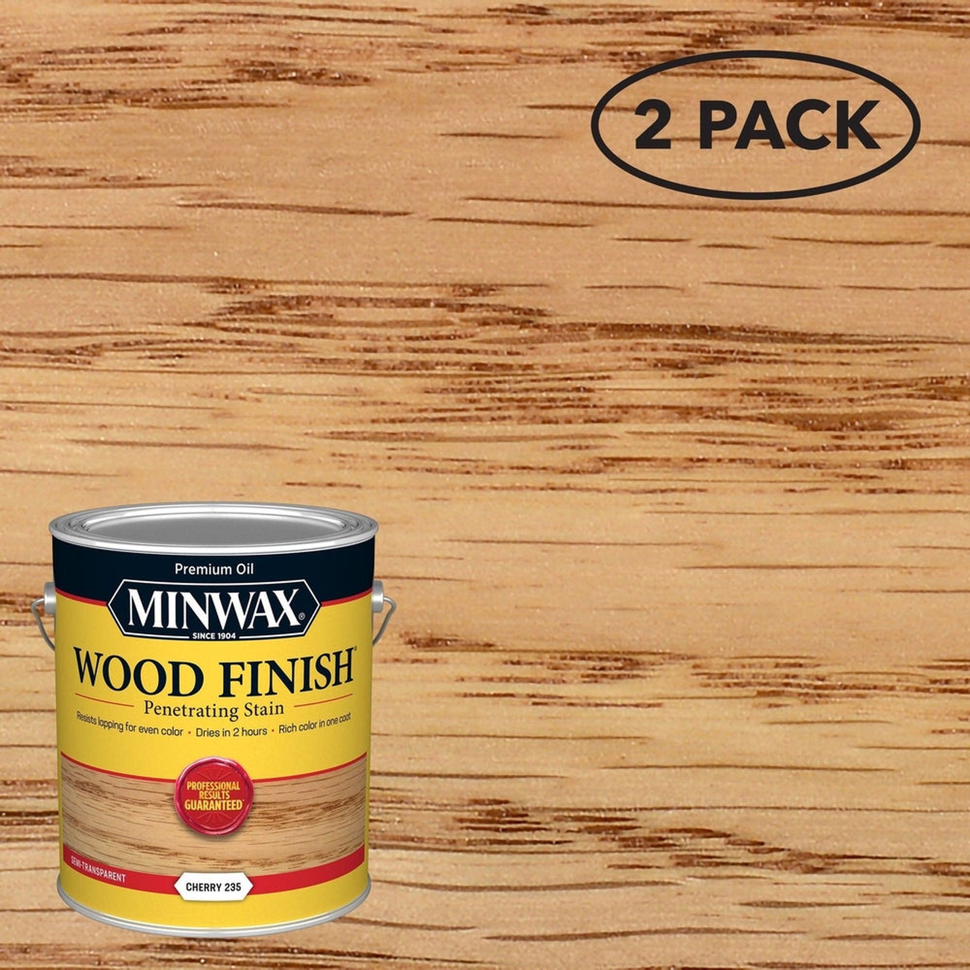 Minwax 71009 Wood Finish Penetrating Stain, Cherry 235 – 1 Gallon (Case of 2)