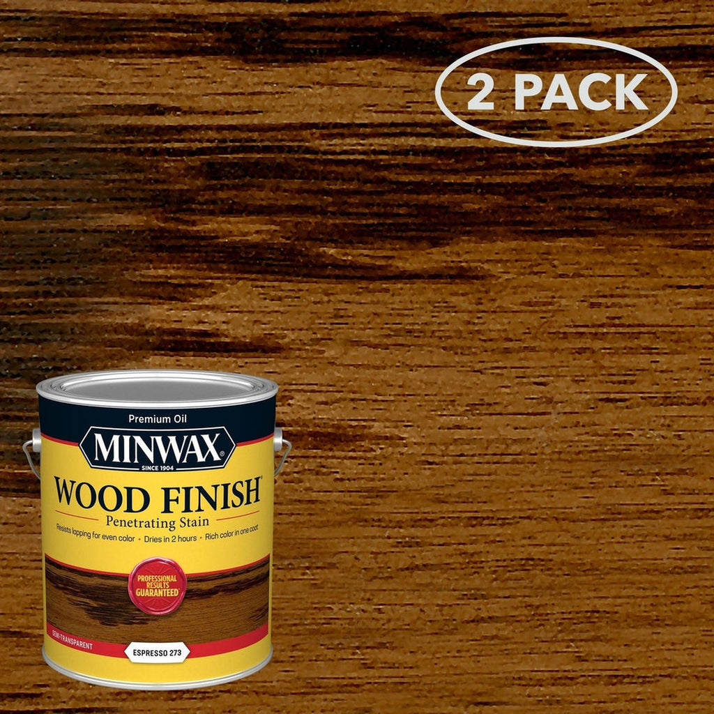 Minwax 71150 Wood Finish Penetrating Stain, Espresso 273 – 1 Gallon (Case of 2)