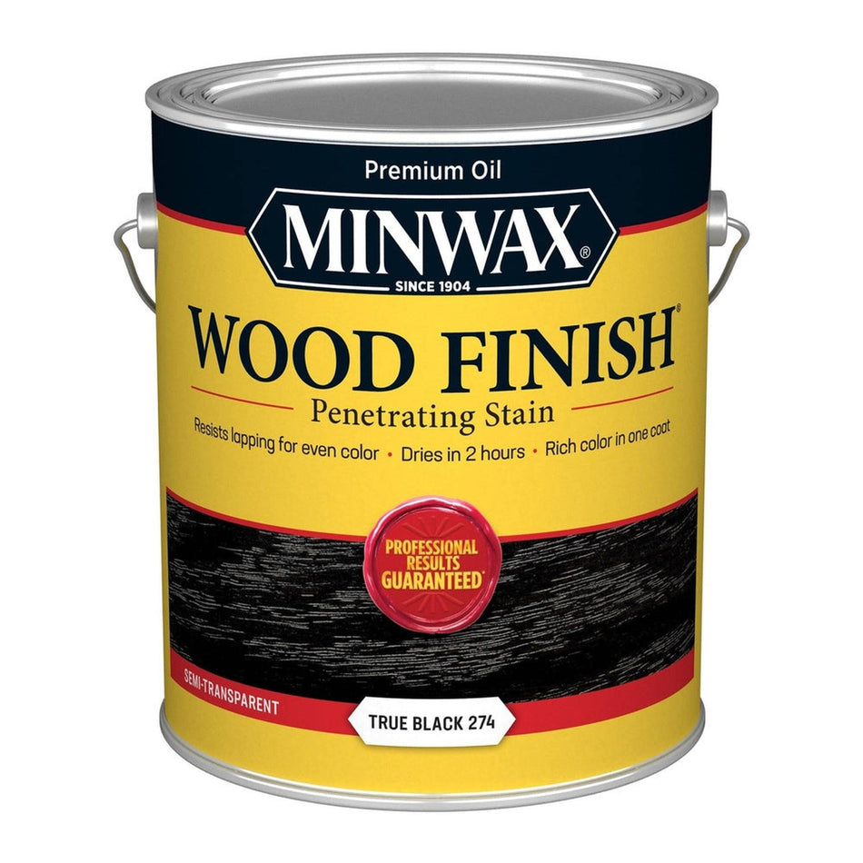Minwax 71151 Wood Finish Penetrating Stain, True Black 274 – 1 Gallon (Case of 2)