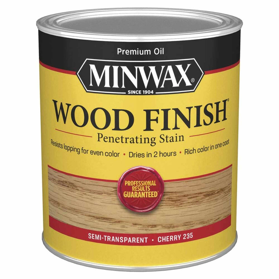 Minwax 70009 Wood Finish Penetrating Stain, Cherry 235 – 1 Quart (Case of 4)