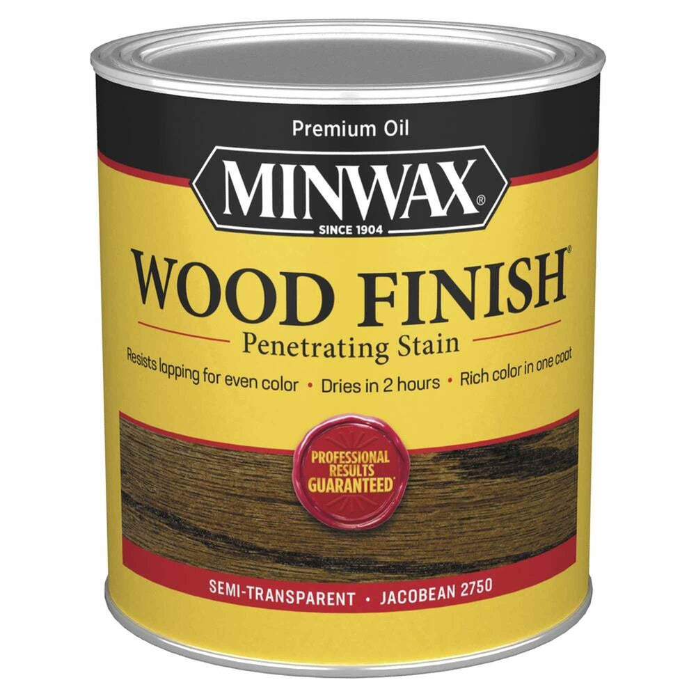 Minwax 70014 Wood Finish Penetrating Stain, Jacobean 2750 – 1 Quart (Case of 4)