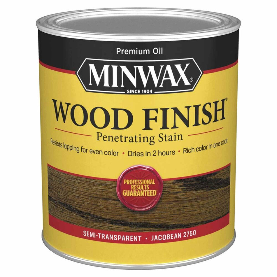 Minwax 70014 Wood Finish Penetrating Stain, Jacobean 2750 – 1 Quart (Case of 4)