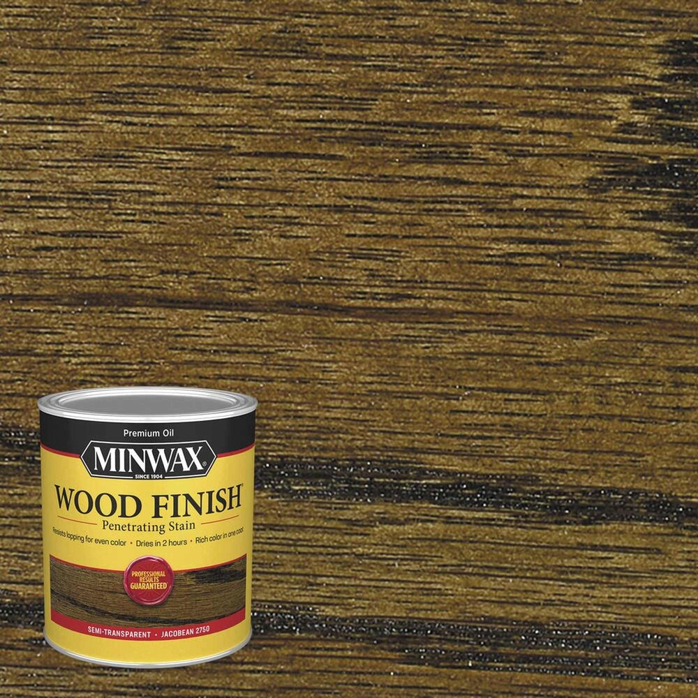 Minwax 70014 Wood Finish Penetrating Stain, Jacobean 2750 – 1 Quart (Case of 4)