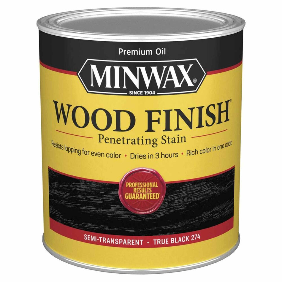 Minwax 70051 Wood Finish Penetrating Stain, True Black 274 – 1 Quart (Case of 4)