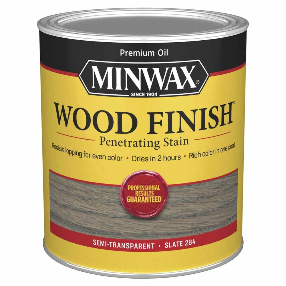 Minwax 70106 Wood Finish Penetrating Stain, Slate 284 – 1 Quart (Case of 4)