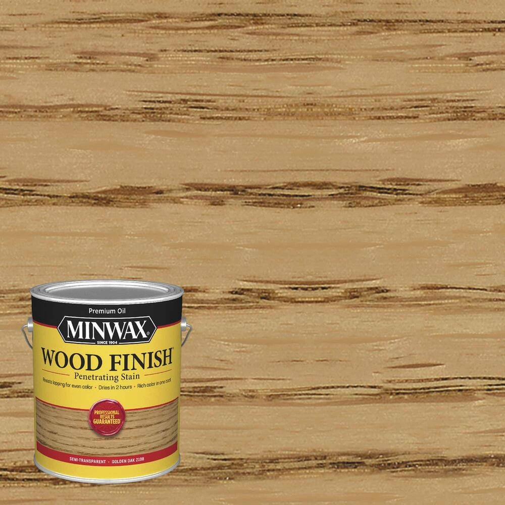 Minwax 71001 Wood Finish Penetrating Stain, Golden Oak 210B – 1 Gallon (Case of 2)