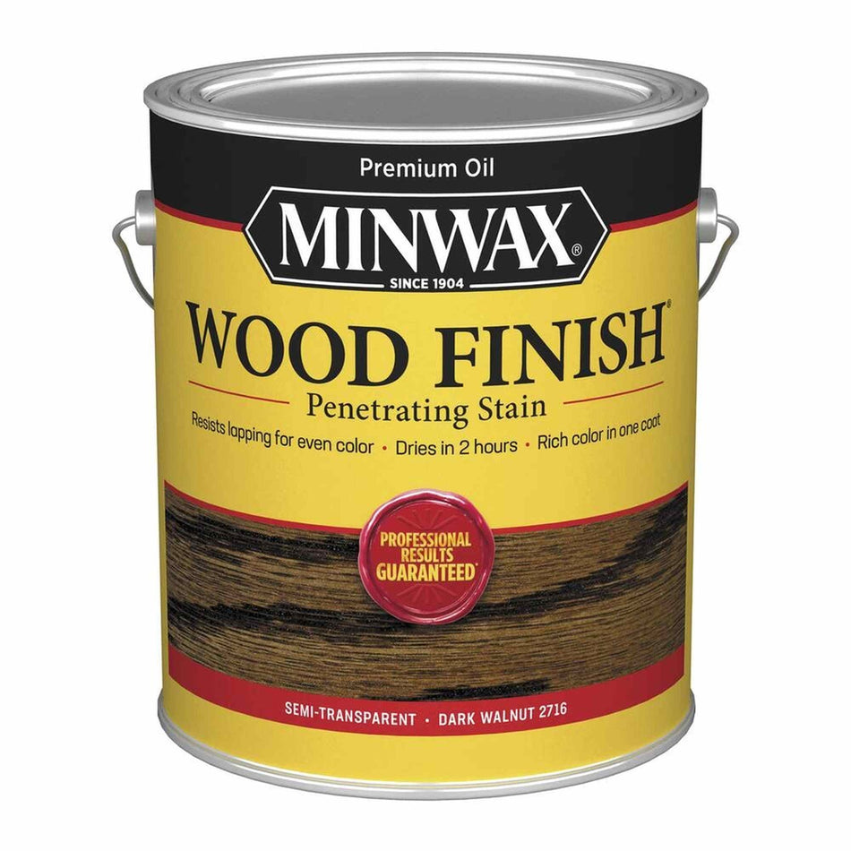 Minwax 71012 Wood Finish Penetrating Stain, Dark Walnut 2716 – 1 Gallon (Case of 2)