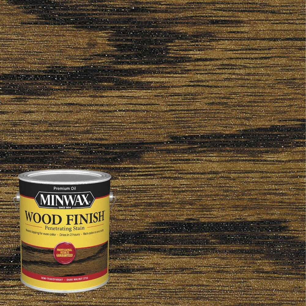 Minwax 71012 Wood Finish Penetrating Stain, Dark Walnut 2716 – 1 Gallon (Case of 2)