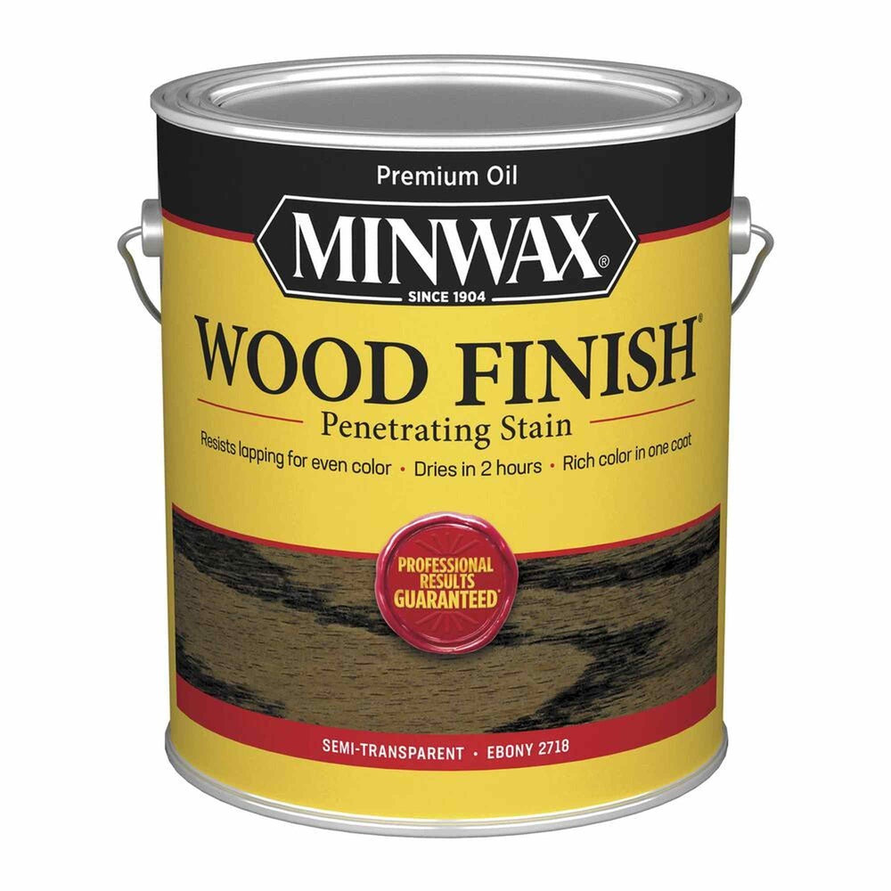 Minwax 71013 Wood Finish Penetrating Stain, Ebony 2718 – 1 Gallon (Case of 2)