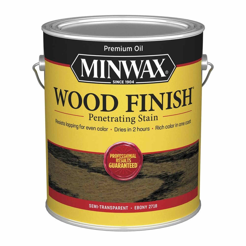 Minwax 71013 Wood Finish Penetrating Stain, Ebony 2718 – 1 Gallon (Case of 2)