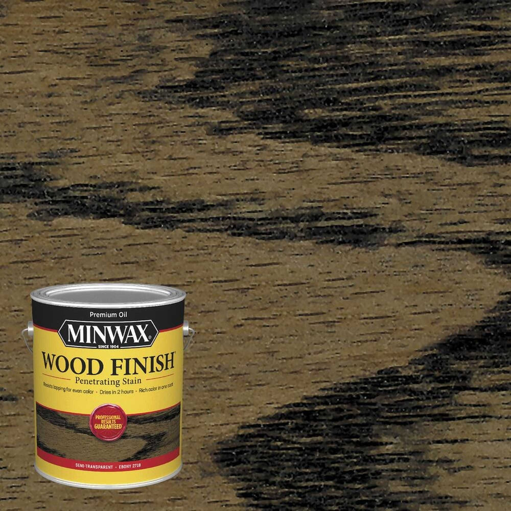 Minwax 71013 Wood Finish Penetrating Stain, Ebony 2718 – 1 Gallon (Case of 2)