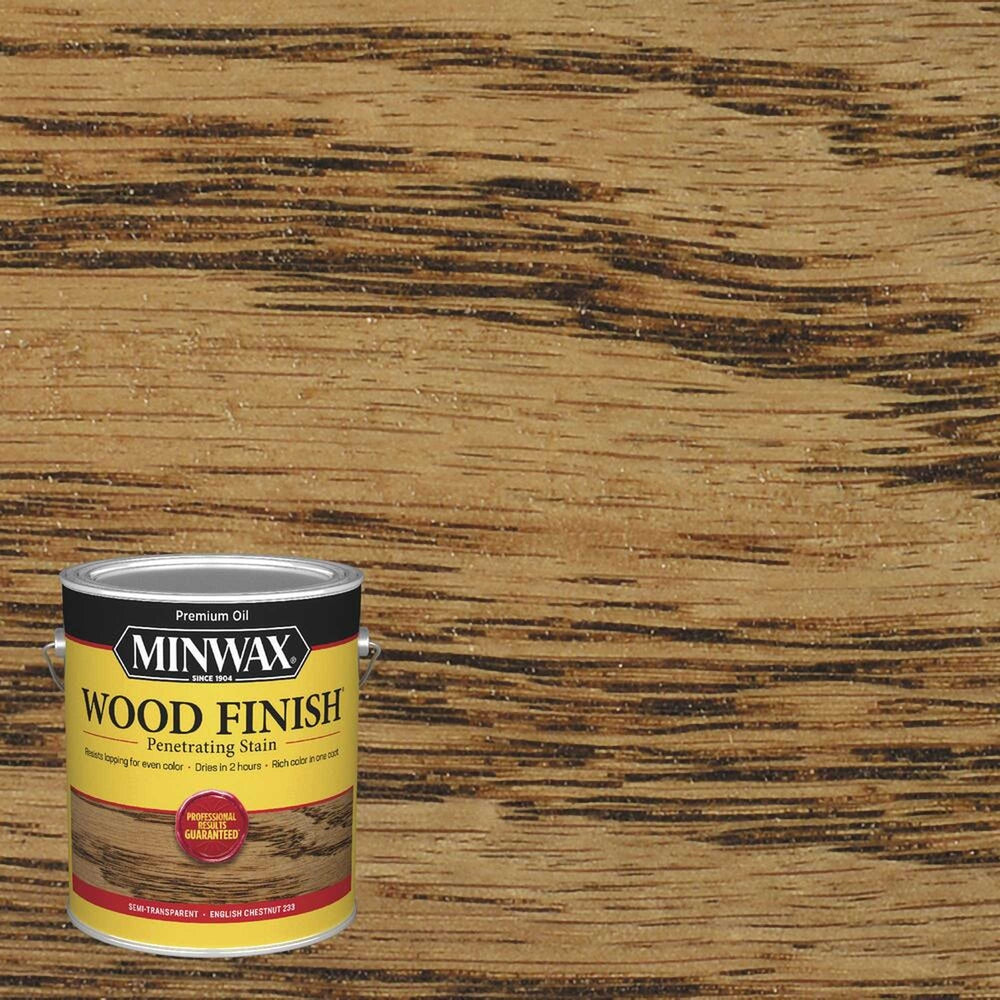 Minwax 71044 Wood Finish Penetrating Stain, English Chestnut 233 – 1 Gallon (Case of 2)