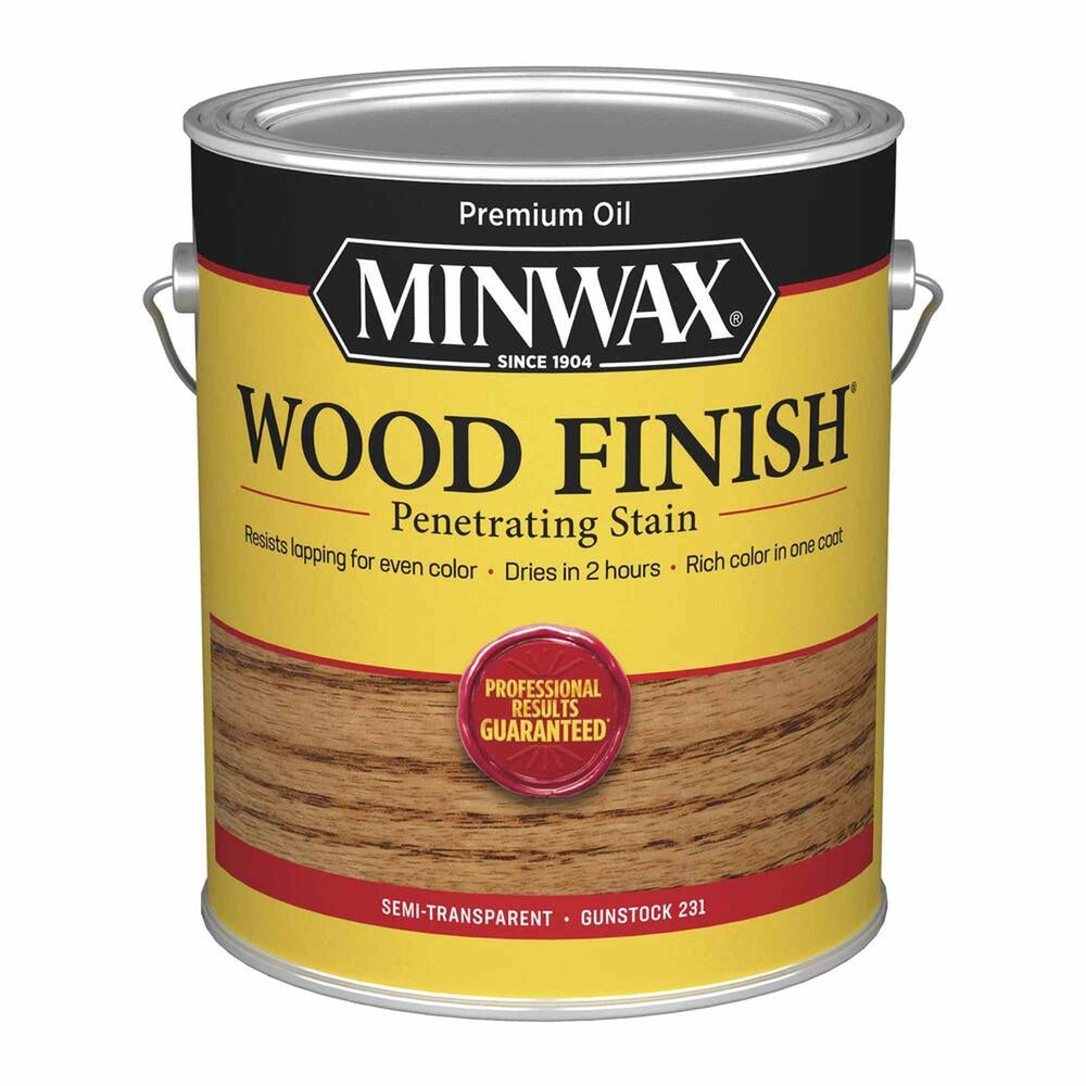 Minwax 71045 Wood Finish Penetrating Stain, Gunstock 231 – 1 Gallon (Case of 2)