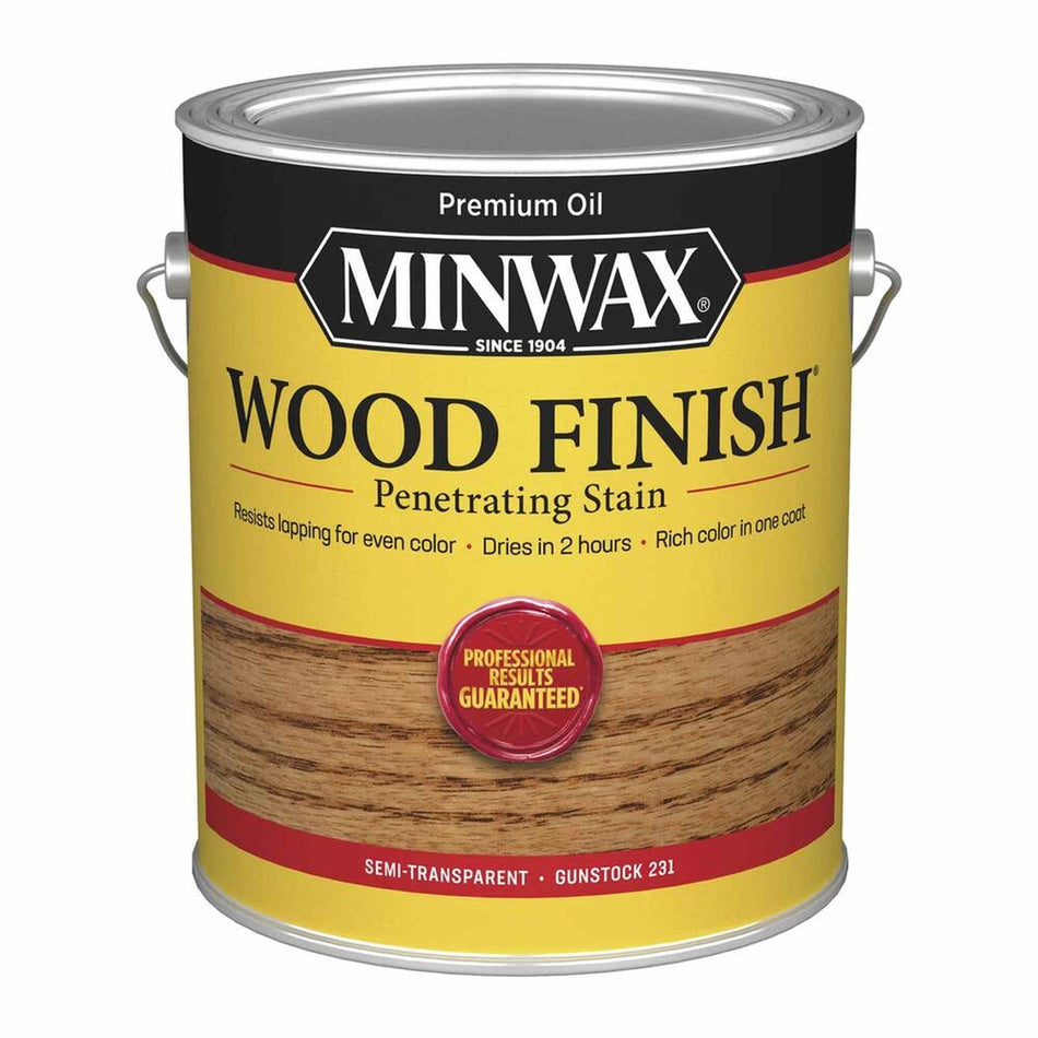 Minwax 71045 Wood Finish Penetrating Stain, Gunstock 231 – 1 Gallon (Case of 2)