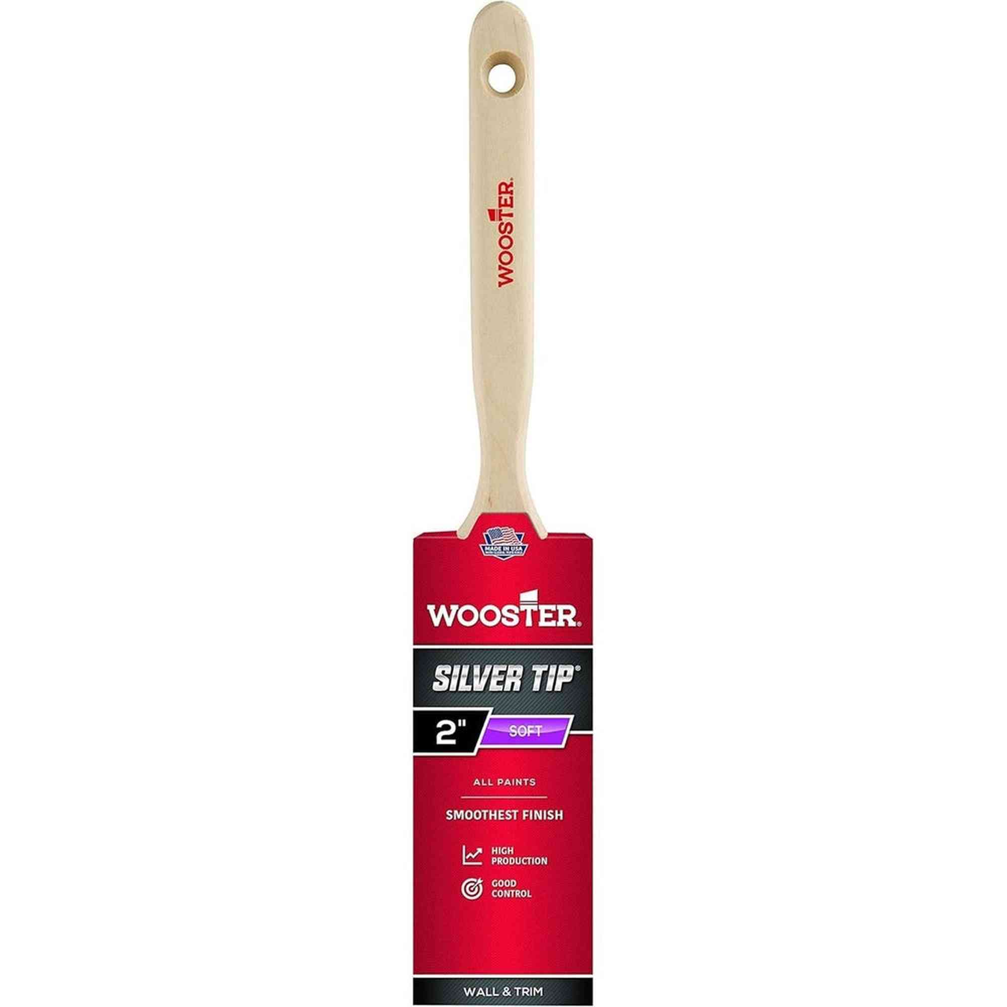 Wooster 5220 Silver Tip Flat Sash Brush, 2" (Case of 6)