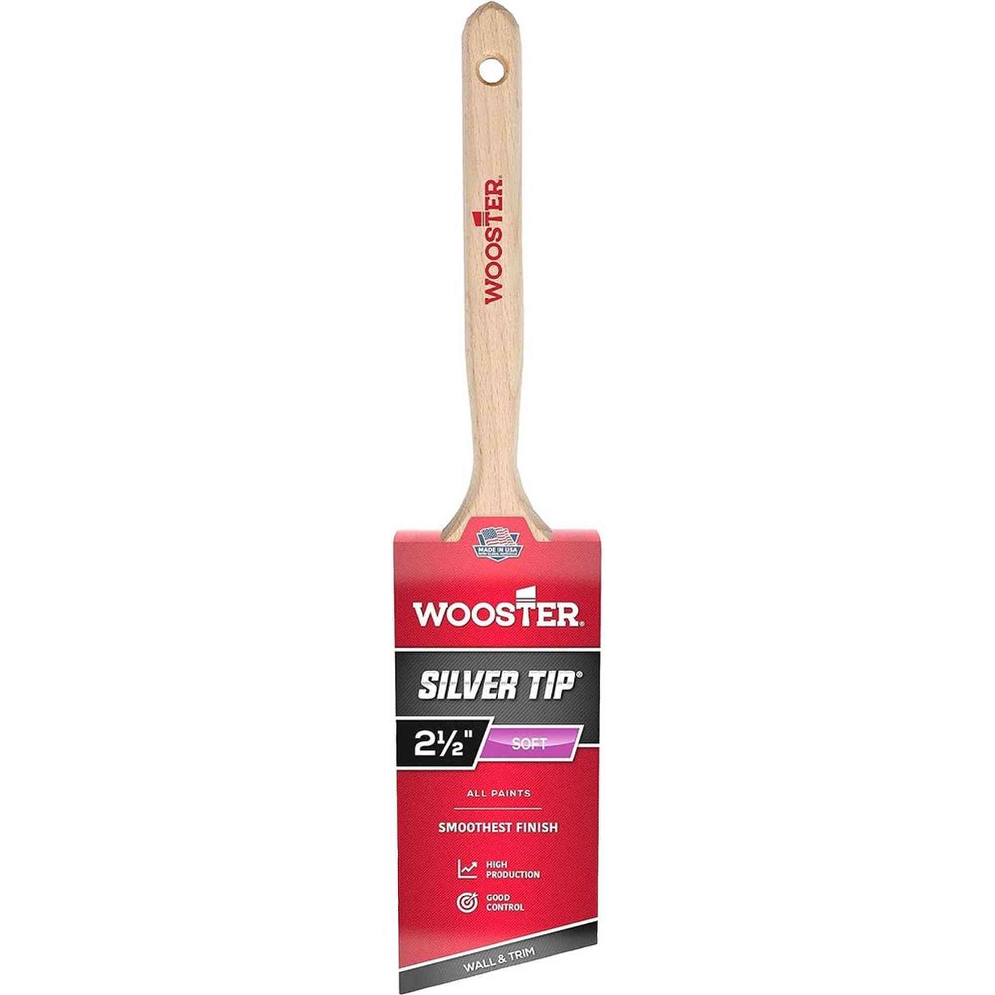 Wooster 5221 Silver Tip Angle Sash Brush, 2.5" (Case of 6)