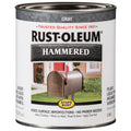 Rust-Oleum Stops Rust 7214502 Hammered Brush, Gray, 1 Quart