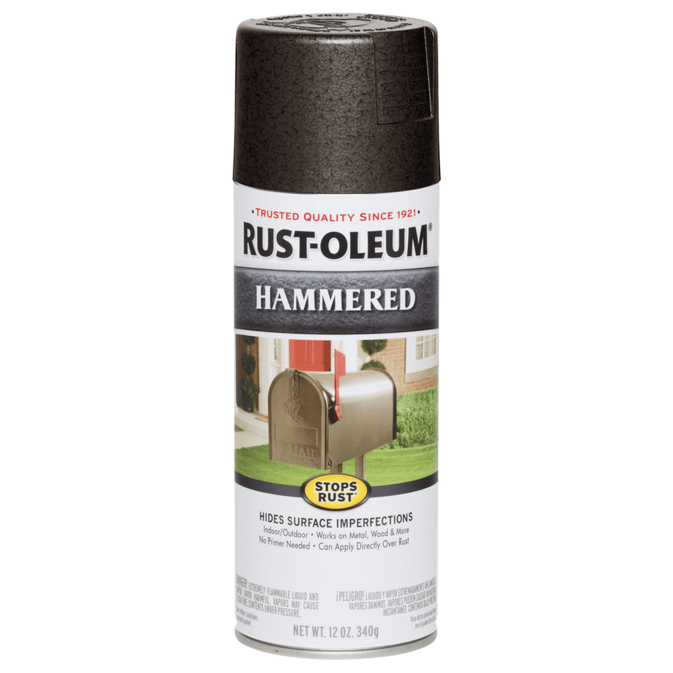 Rust-Oleum Stops Rust 7218830 Hammered Spray, Dark Bronze, 12 oz.