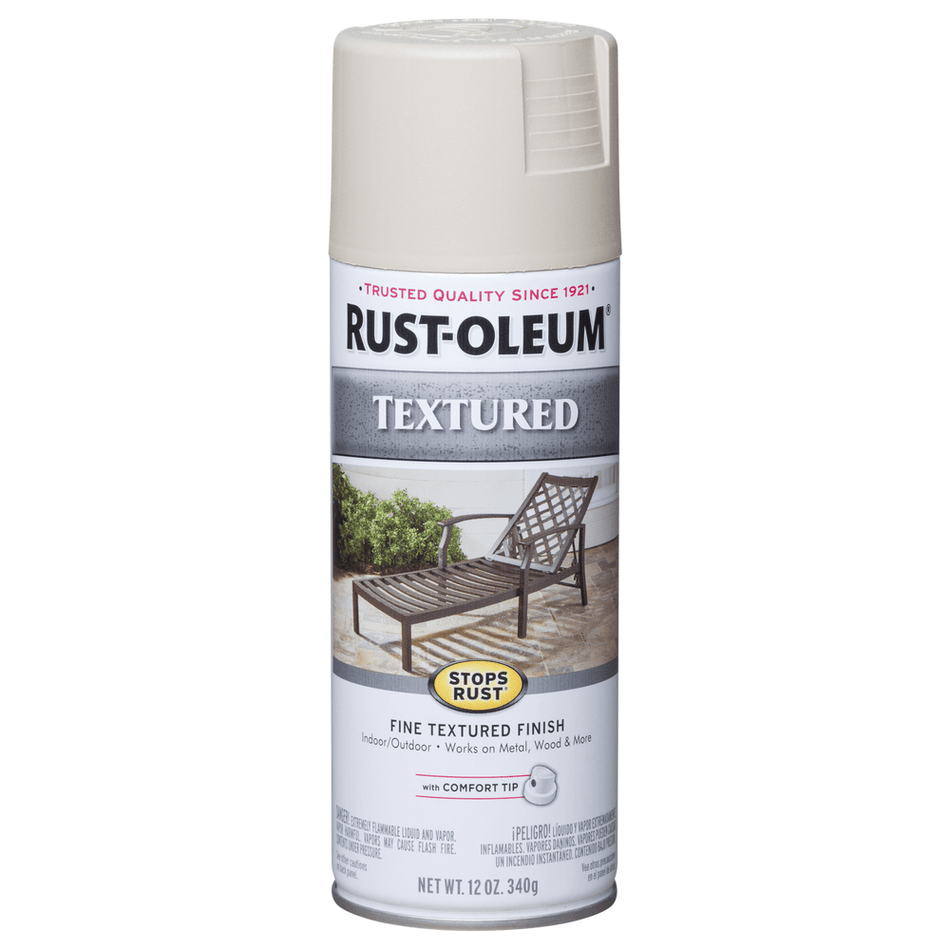 Rust-Oleum Stops Rust 7225830 Textured Spray, White, 12 oz.