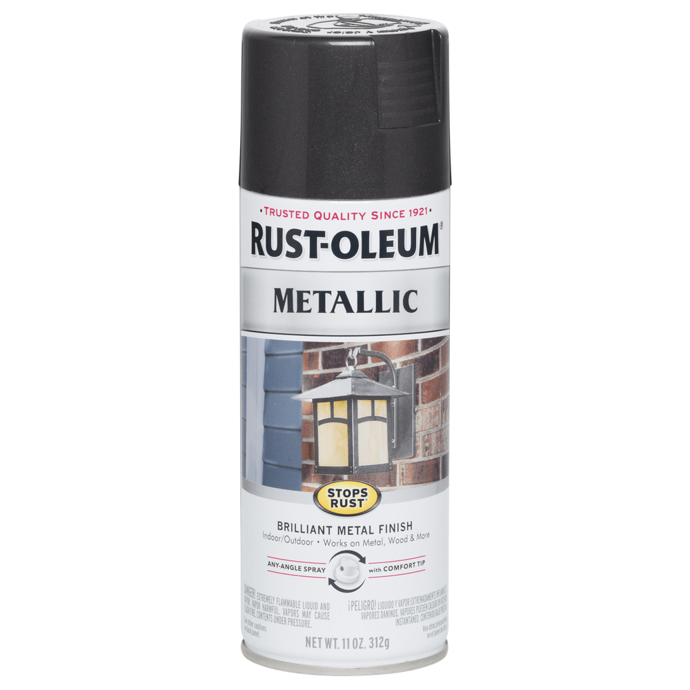 Rust-Oleum Stops Rust 7250830 Metallic Spray, Black Night, 11 oz.