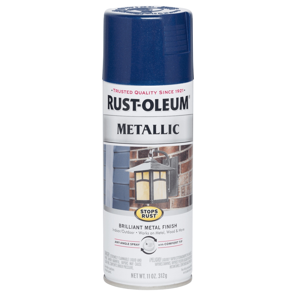 Rust-Oleum Stops Rust 7251830 Metallic Spray, Cobalt Blue, 11 oz.