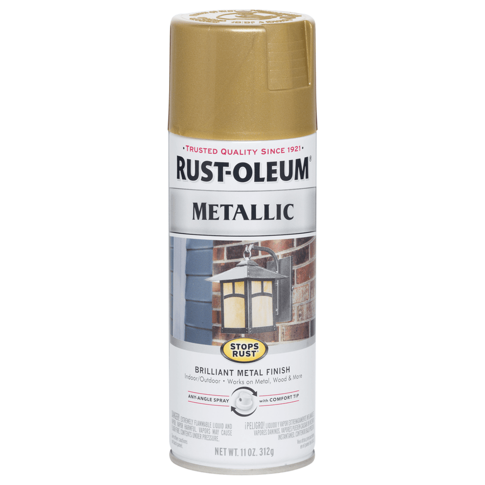 Rust-Oleum Stops Rust 7270830 Metallic Spray, Gold Rush, 11 oz.