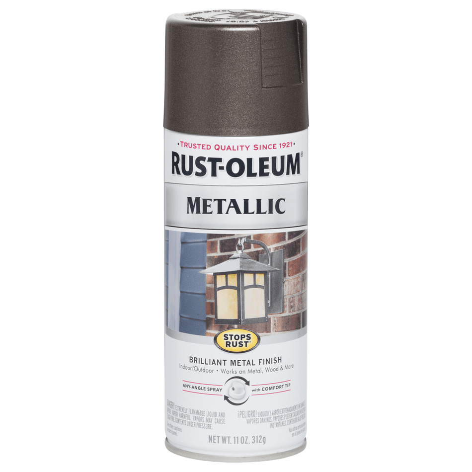 Rust-Oleum Stops Rust 7272830 Metallic Spray, Dark Bronze, 11 oz.