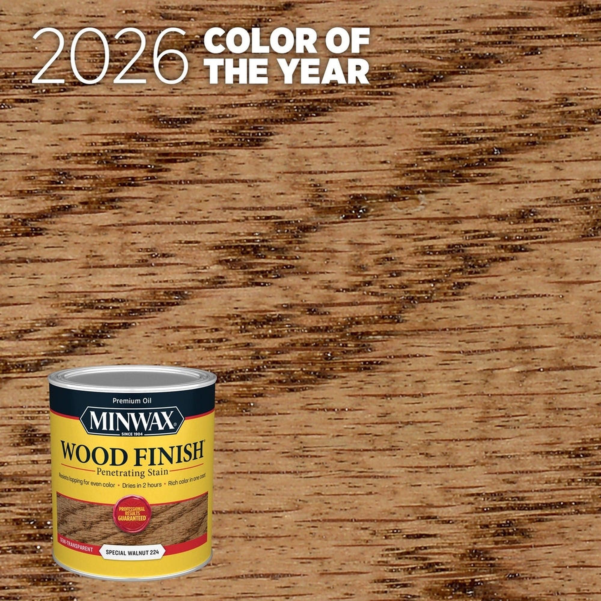 Minwax 70006 Wood Finish Penetrating Stain, Special Walnut 224 – 1 Quart (Case of 4)