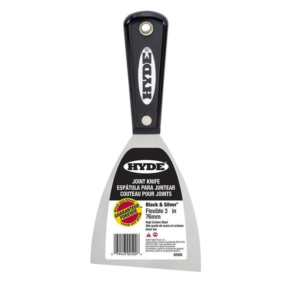 Hyde Tools 02500 3-½" Flexible Black & Silver Joint Knife