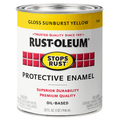 Rust-Oleum Stops Rust 7747502 Protective Enamel, Gloss Sunburst Yellow, 1 Quart