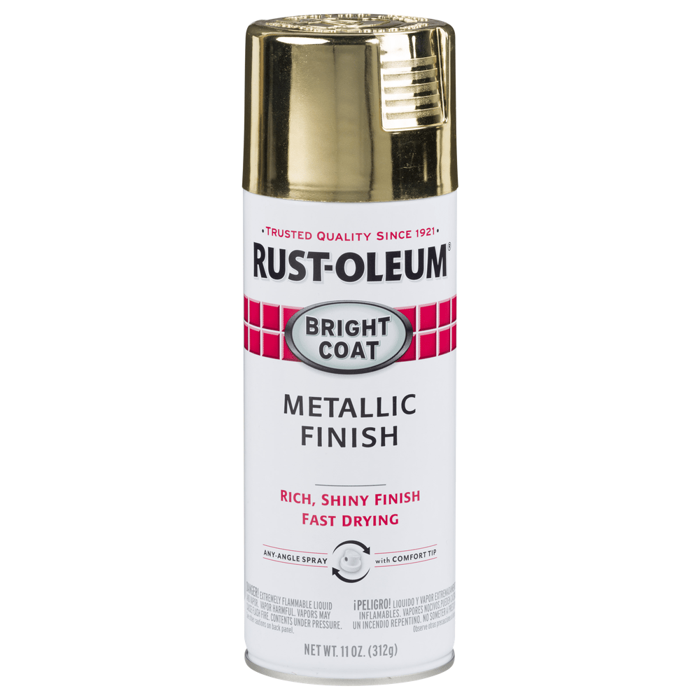 Rust-Oleum Stops Rust 7710830 Bright Coat Metallic Finish Spray, Gold, 11 oz.