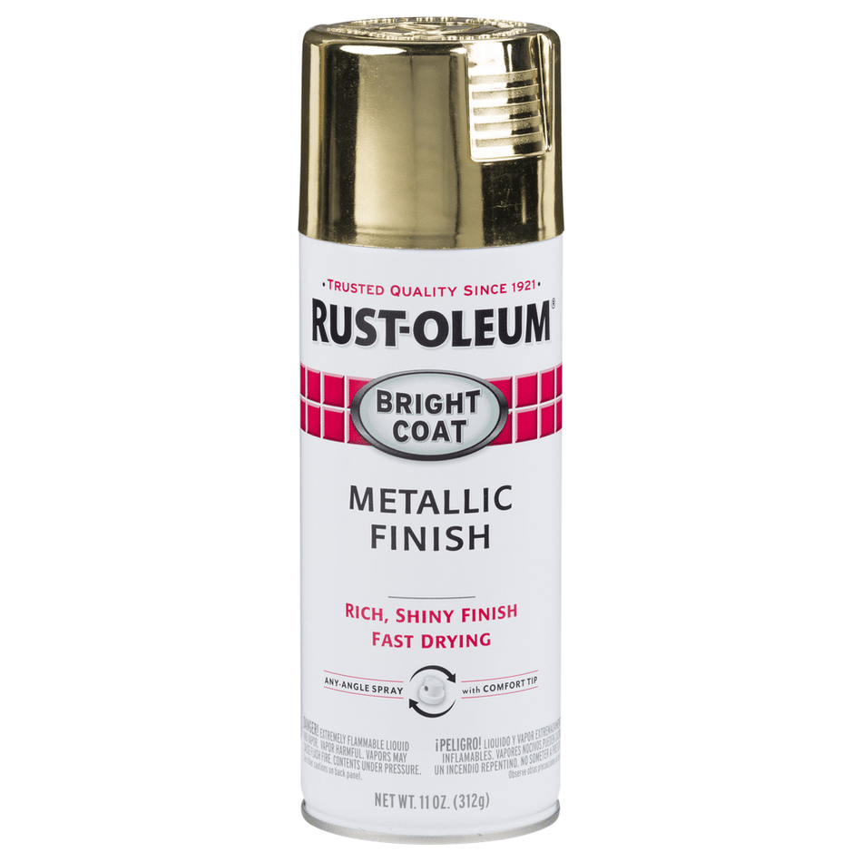Rust-Oleum Stops Rust 7710830 Bright Coat Metallic Finish Spray, Gold, 11 oz.