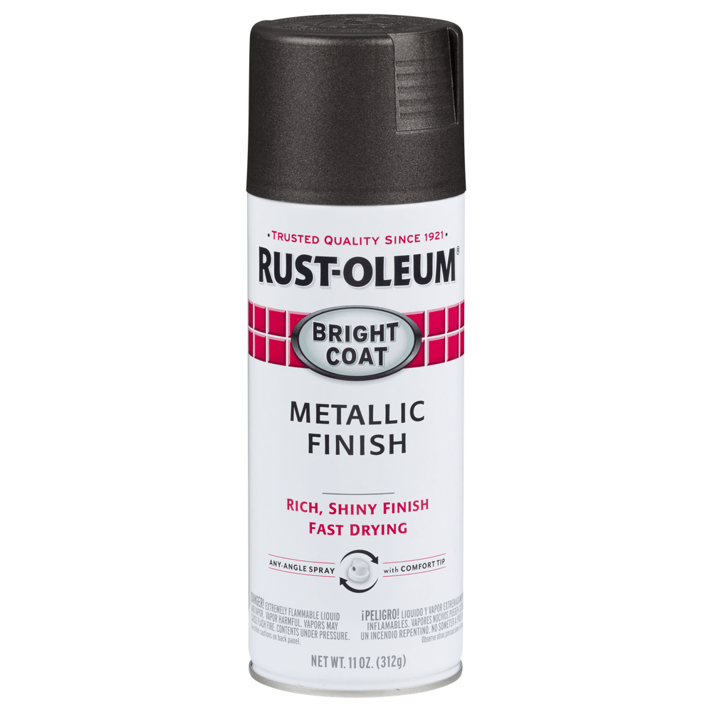 Rust-Oleum Stops Rust 7713830 Bright Coat Metallic Finish Spray, Dark Bronze, 11 oz.