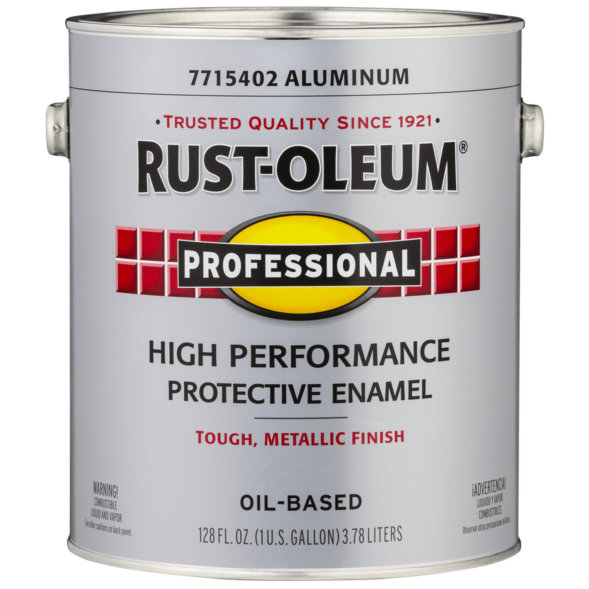 Rust-Oleum Professional 7715402 High Performance Protective Enamel, Gloss Aluminum, 1 Gallon (Case of 2)