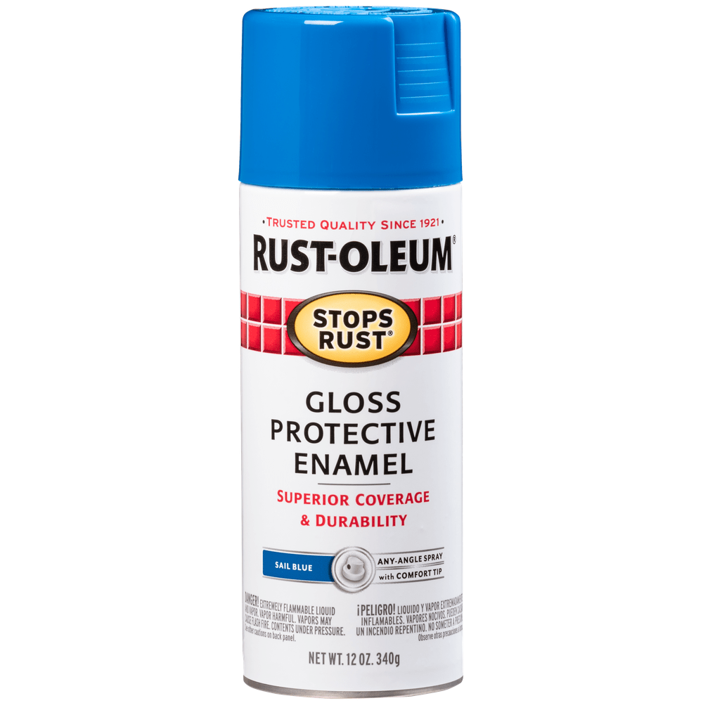 Rust-Oleum Stops Rust 7724830 Protective Enamel Spray, Gloss Sail Blue, 12 oz.