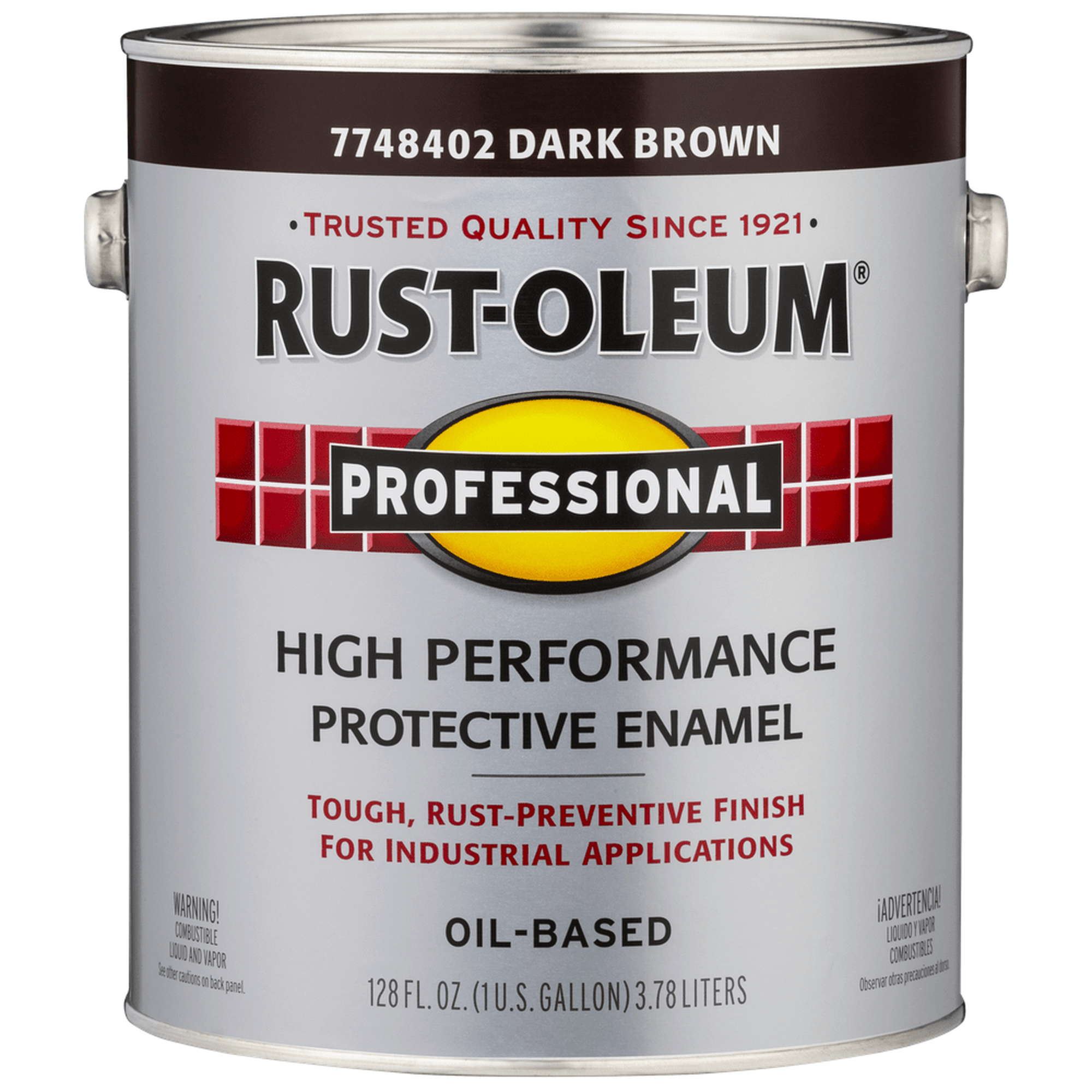 Rust-Oleum Professional 7748402 High Performance Protective Enamel, Gloss Dark Brown, 1 Gallon (Case of 2)