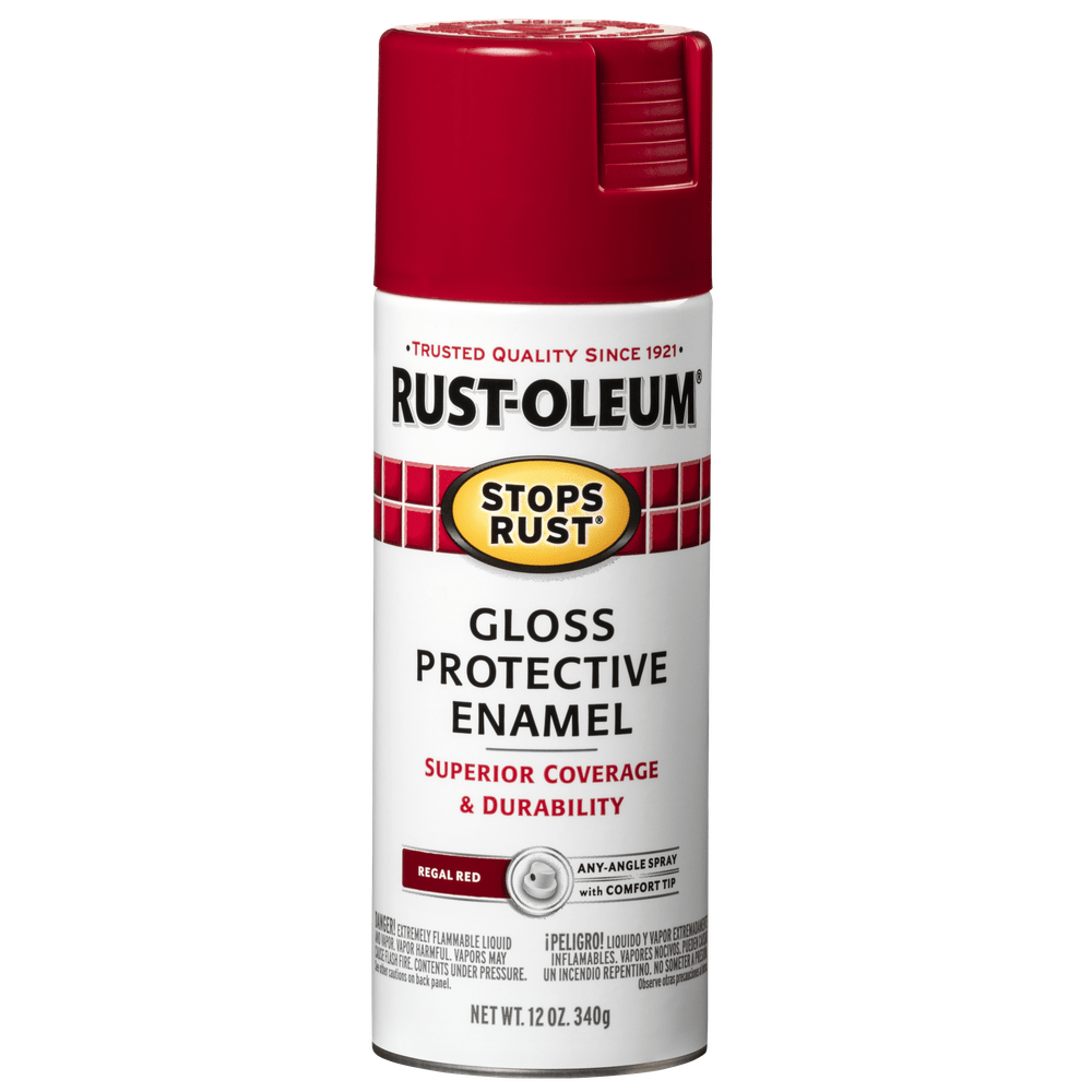 Rust-Oleum Stops Rust 7765830 Protective Enamel Spray, Gloss Regal Red, 12 oz.