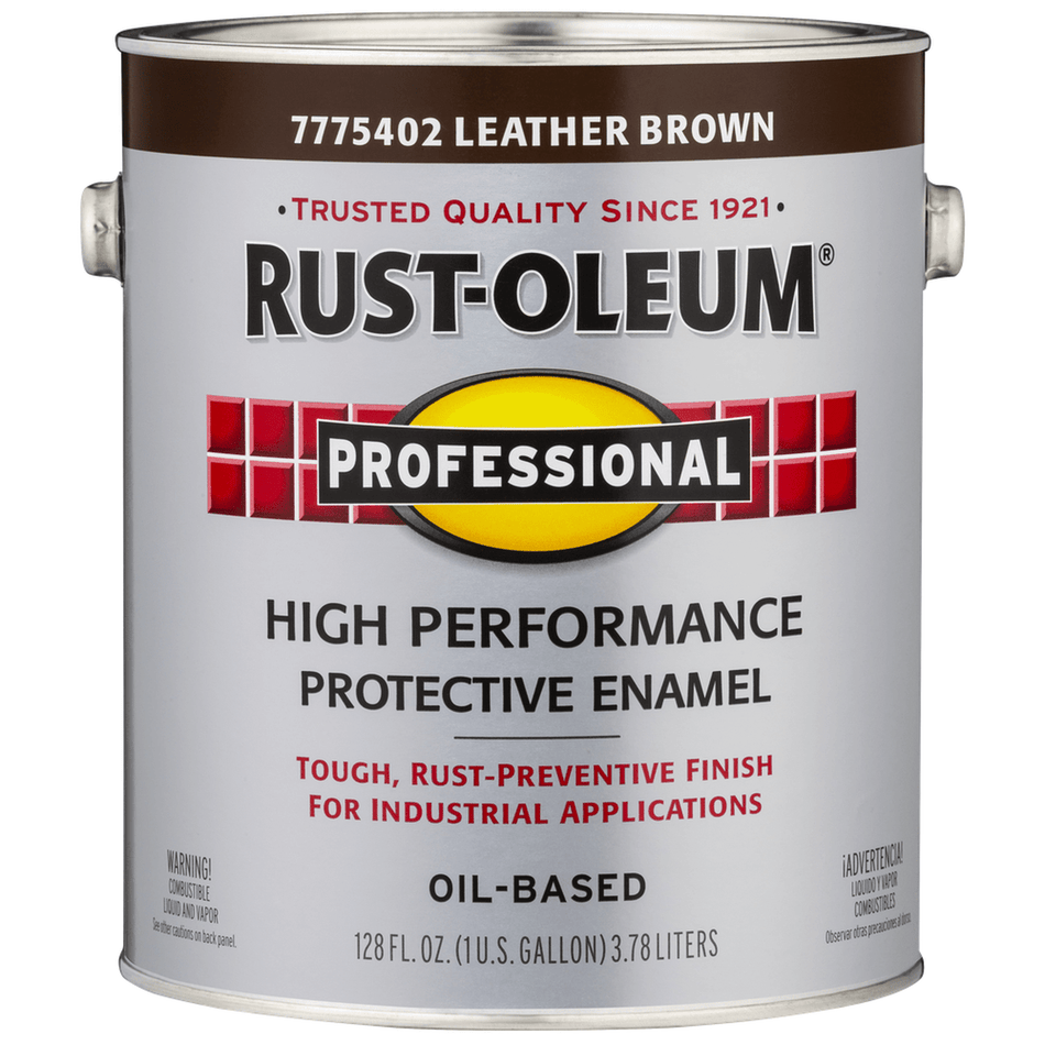 Rust-Oleum Professional 7775402 High Performance Protective Enamel, Gloss Leather Brown, 1 Gallon (Case of 2)
