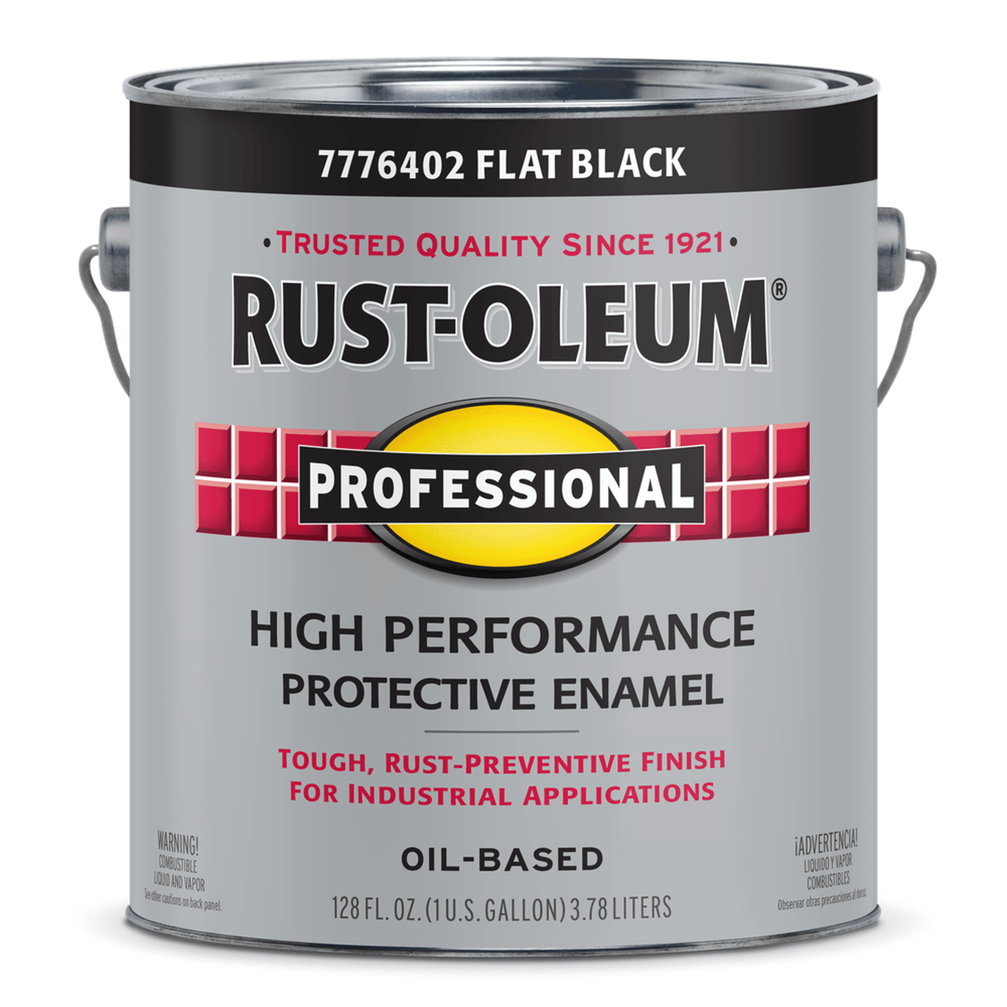 Rust-Oleum Professional 7776402 High Performance Protective Enamel, Flat Black, 1 Gallon (Case of 2)