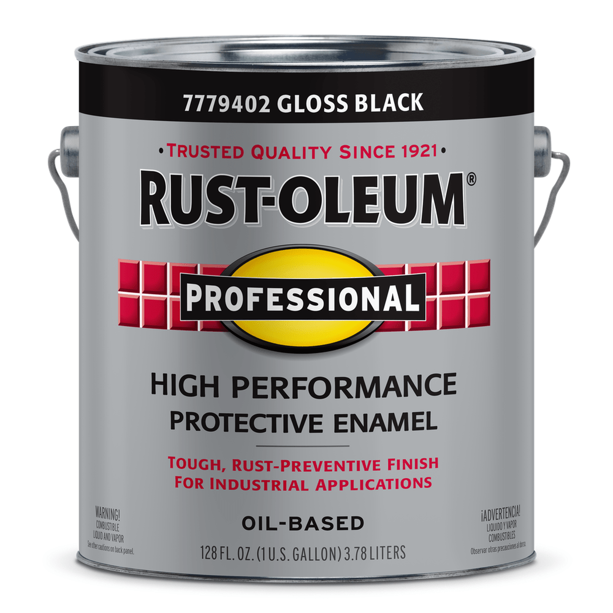 Rust-Oleum Professional 7779402 High Performance Protective Enamel, Gloss Black, 1 Gallon (Case of 2)