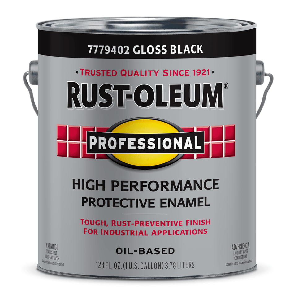 Rust-Oleum Professional 7779402 High Performance Protective Enamel, Gloss Black, 1 Gallon (Case of 2)