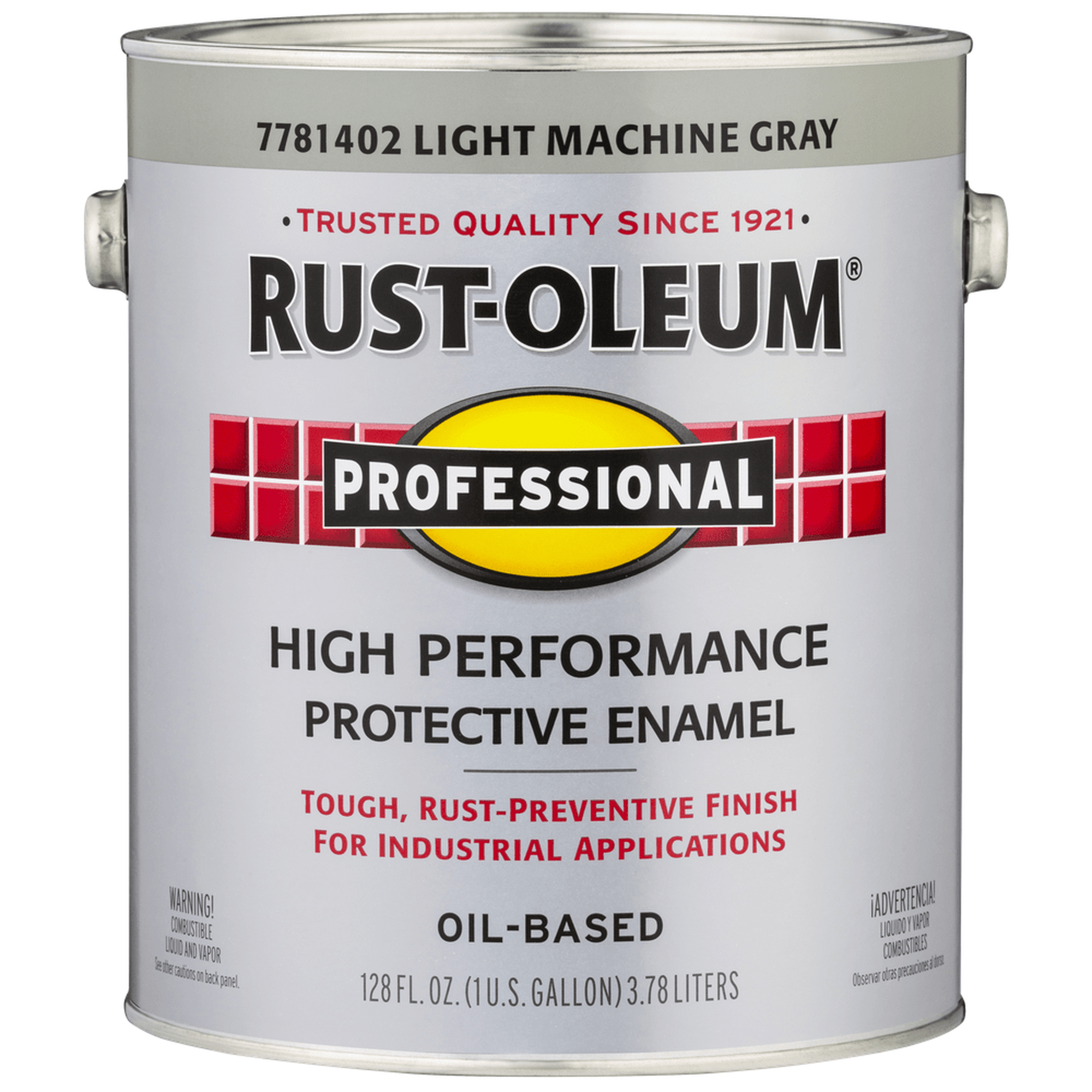 Rust-Oleum Professional 7781402 High Performance Protective Enamel, Gloss Light Machine Gray, 1 Gallon (Case of 2)