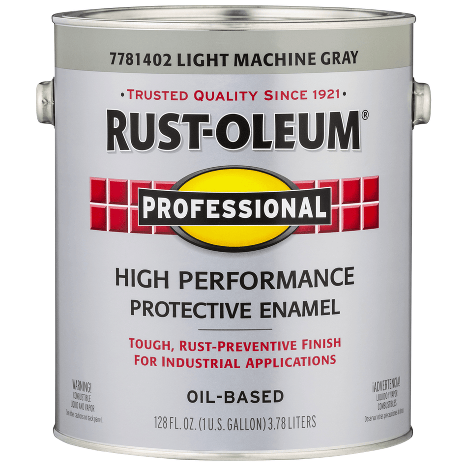 Rust-Oleum Professional 7781402 High Performance Protective Enamel, Gloss Light Machine Gray, 1 Gallon (Case of 2)
