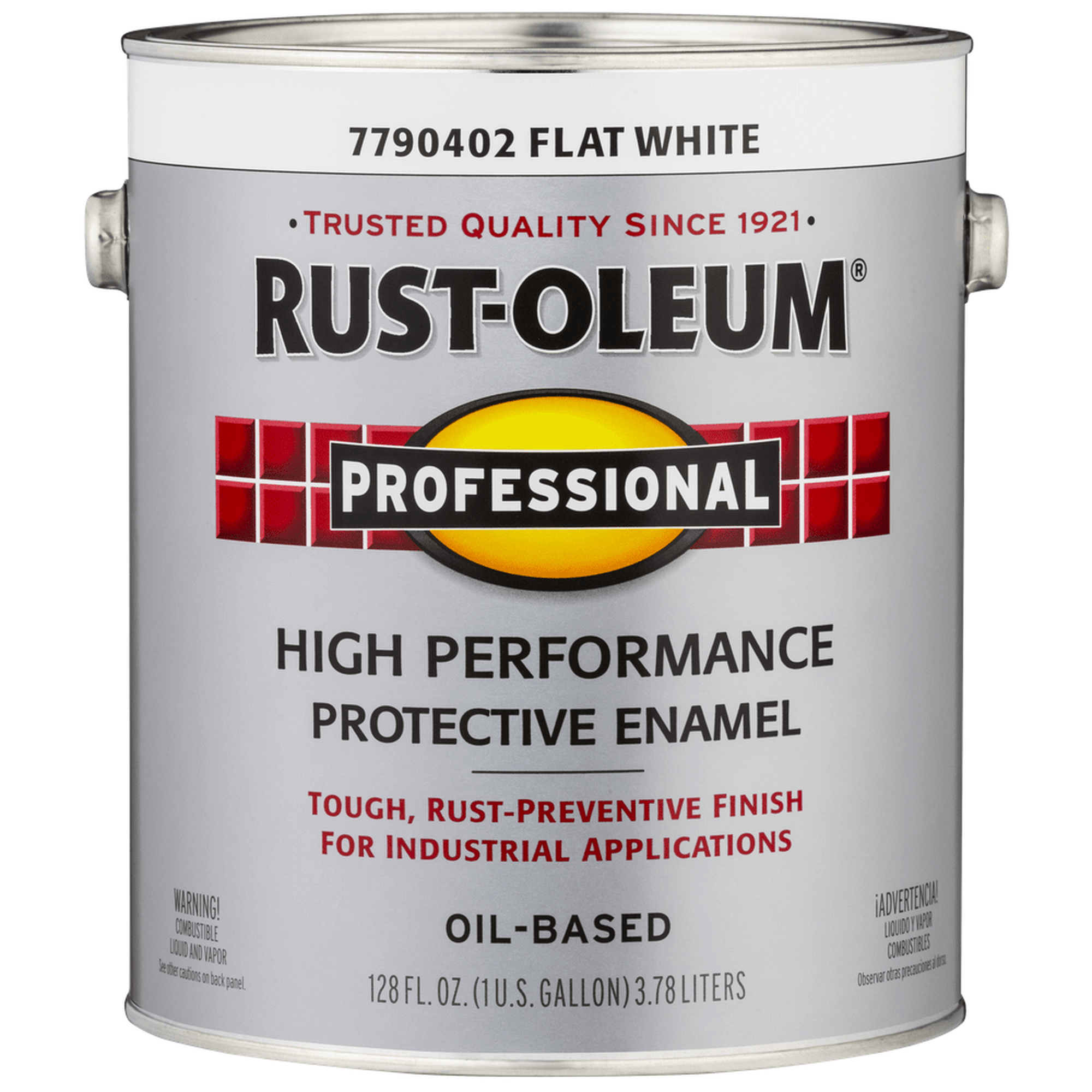 Rust-Oleum Professional 7790402 High Performance Protective Enamel, Flat White, 1 Gallon (Case of 2)