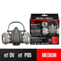 3M Paint Project Quick Latch Reusable Respirator 6502QLP1-DC, OV/P95, Medium