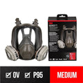 3M Full Face Paint Project Respirator 68P71PA1-A-NA, OV/P95, Medium