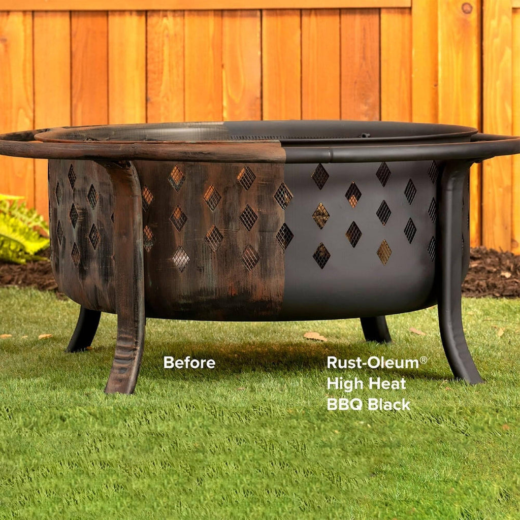 Rust-Oleum Specialty 7778502 High Heat Tough Protective Enamel, Flat Barbecue Black, 1 Quart