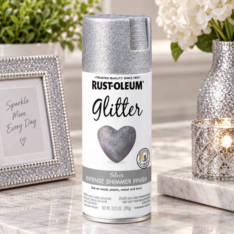 Rust-Oleum Specialty Glitter Spray Paint – Silver – 10.25 oz.