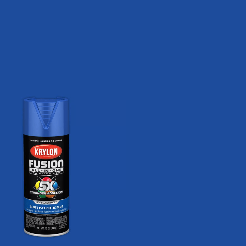 Krylon K02716007 Fusion All-in-One Spray Paint, Gloss Patriotic Blue, 12 oz.