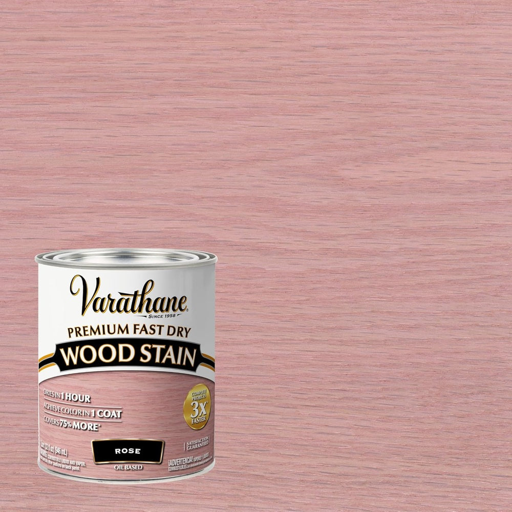 Rust-Oleum Varathane 347261 Premium Fast Dry Wood Stain, Rose, 1 Quart